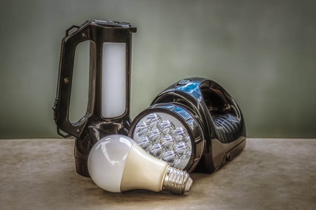 LED light bulbs ready for recycling