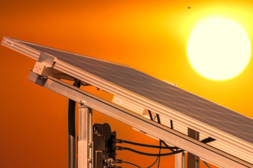 Solar panels dismantled for recycling and sustainable living