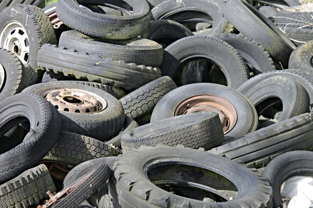 Stack of old tires